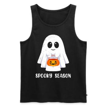 Halloween Costume Kids SPOOKY SEASON FAN Funny - Men's Premium Organic Tank Top - black - Front - Michal (187cm)