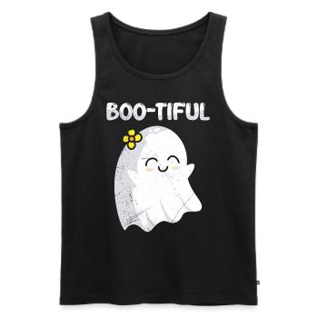 Costume d’Halloween Enfants BOO-TIFUL Drôle Halloween - Débardeur bio Premium Homme - noir - Devant - AI Model Male 178 light (178cm)