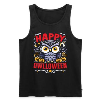 Halloween Kostüm Kinder HAPPY OWLLOWEEN Lustiges - Männer Premium Bio Tank Top - Schwarz - Vorne - Michal (187cm)