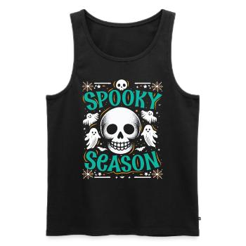 Halloween Kostüm Kinder SPOOKY SEASON Lustiges - Männer Premium Bio Tank Top - Schwarz - Vorne - AI Model Male 178 light (178cm)