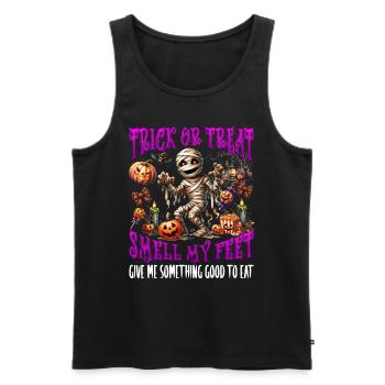 Halloween TRICK OR TREAT DONNEZ-MOI QUELQUE CHOSE DE BIEN - Débardeur bio Premium Homme - noir - Devant - Michal (187cm)