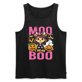 Halloween Costume MOO BOO Halloween Kids - Men's Premium Organic Tank Top - black - Front - Michal (187cm)
