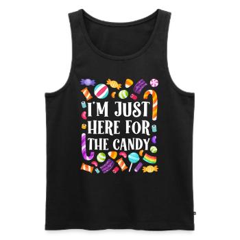 Halloween Kids IN SEARCH OF SWEETS - Men's Premium Organic Tank Top - black - Front - AI Model Male 178 light (178cm)