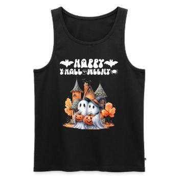 HAPPY HALLOWEEN Funny Kids Halloween - Men's Premium Organic Tank Top - black - Front - Michal (187cm)
