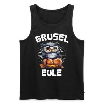 Halloween Kostüm Kinder GRUSEL EULE Gruseliges - Männer Premium Bio Tank Top - Schwarz - Vorne - Michal (187cm)