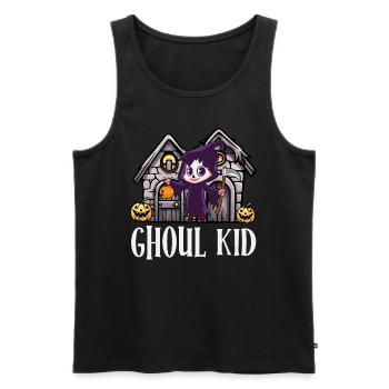 Halloween Party GHOUL KID Funny Girl - Men's Premium Organic Tank Top - black - Front - Michal (187cm)