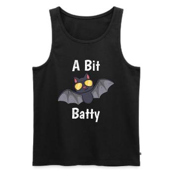 Halloween Costume Kids A BIT CRAZY - Men's Premium Organic Tank Top - black - Front - Michal (187cm)