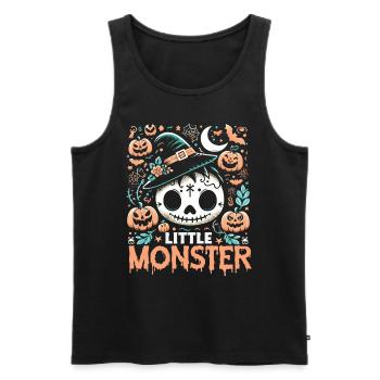 Halloween Costume Kids LITTLE MONSTER Funny - Men's Premium Organic Tank Top - black - Front - Michal (187cm)