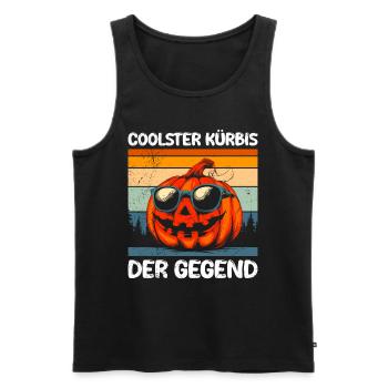 Halloween CITROUILLE LA PLUS COOL DE LA RÉGION Amusant - Débardeur bio Premium Homme - noir - Devant - Michal (187cm)