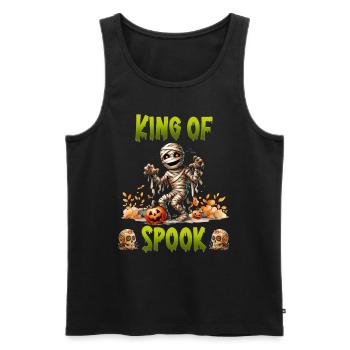 Halloween KING OF SPOOK Lustiges Kinder - Männer Premium Bio Tank Top - Schwarz - Vorne - Michal (187cm)
