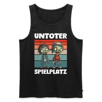 Halloween Kostüm Kinder UNTOTER SPIELPLATZ - Männer Premium Bio Tank Top - Schwarz - Vorne - Michal (187cm)