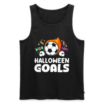 Halloween Fußballfan HALLOWEEN GOALS Halloween - Männer Premium Bio Tank Top - Schwarz - Vorne - AI Model Male 178 light (178cm)