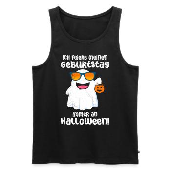 Fête d’Halloween JE FÊTE MON ANNIVERSAIRE - Débardeur bio Premium Homme - noir - Devant - Michal (187cm)