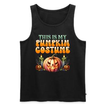 Halloween C’EST MON COSTUME DE CITROUILLE Enfants - Débardeur bio Premium Homme - noir - Devant - Michal (187cm)