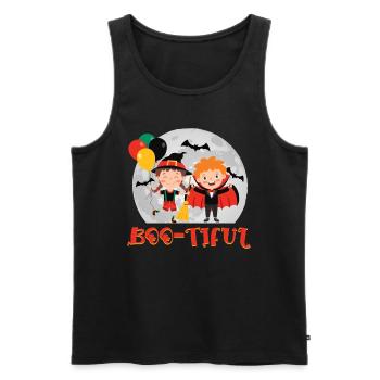 Halloween Kids BOO - TIFUL Halloween Costume - Débardeur bio Premium Homme - noir - Devant - AI Model Male 178 light (178cm)
