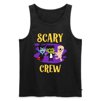 Costume d’Halloween Enfants SCARY CREW Drôle - Débardeur bio Premium Homme - noir - Devant - AI Model Male 178 light (178cm)