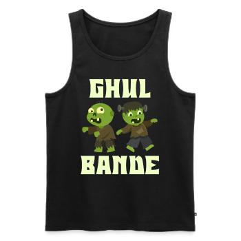 Halloween Kostüm Kinder GHUL BANDE Lustiges - Männer Premium Bio Tank Top - Schwarz - Vorne - AI Model Male 178 light (178cm)