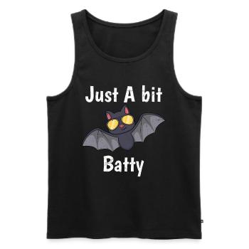 Costume d’Halloween Enfants JUST A BIT BATTY Girls - Débardeur bio Premium Homme - noir - Devant - AI Model Male 178 light (178cm)