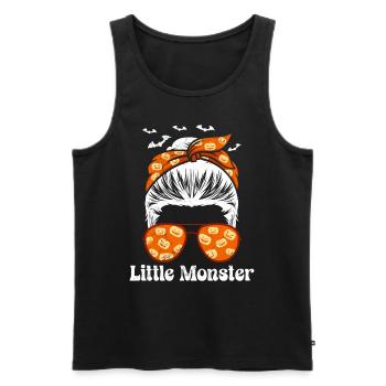 Halloween Costume Girl LITTLE MONSTER Funny - Men's Premium Organic Tank Top - black - Front - Michal (187cm)