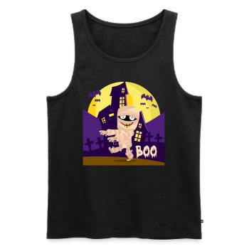 Halloween Costume Party Kids BOO Funny - Men's Premium Organic Tank Top - black - Front - Michal (187cm)