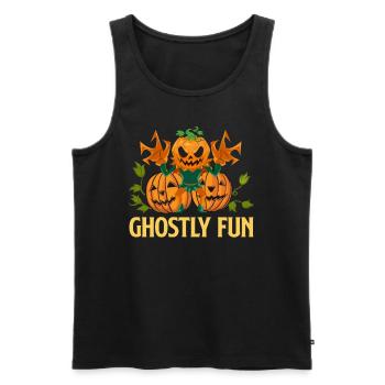 Costume d’Halloween Enfants GHOSTLY FUN Drôle - Débardeur bio Premium Homme - noir - Devant - Michal (187cm)