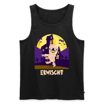 Halloween Party ERWISCHT Lustiges Halloween - Männer Premium Bio Tank Top - Schwarz - Vorne - AI Model Male 178 light (178cm)