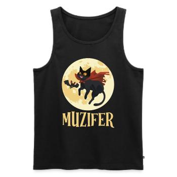 Halloween Party Kids MUZIFER Funny Cats - Men's Premium Organic Tank Top - black - Front - Michal (187cm)