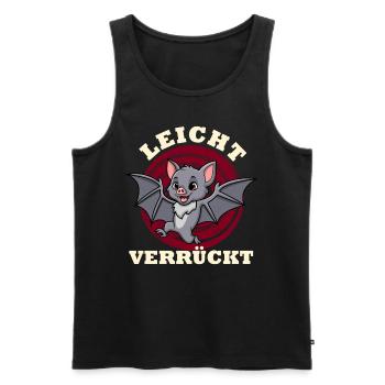Halloween Costume SLIGHTLY CRAZY Funny Kids - Men's Premium Organic Tank Top - black - Front - AI Model Male 178 light (178cm)