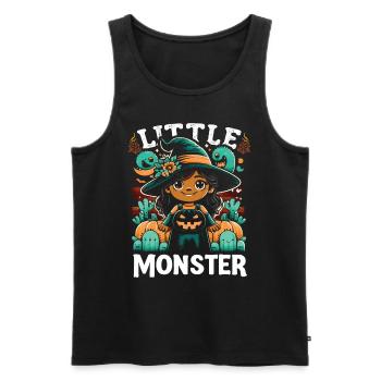Halloween Costume Kids LITTLE MONSTER Funny - Men's Premium Organic Tank Top - black - Front - Michal (187cm)