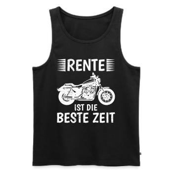 RENTE IST DIE BESTE ZEIT Lustiges Rentner - Männer Premium Bio Tank Top - Schwarz - Vorne - Michal (187cm)