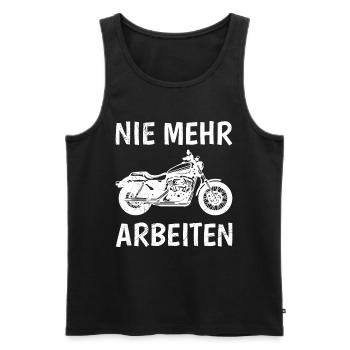 Ruhestand NIE MEHR ARBEITEN Lustiges Rentner - Männer Premium Bio Tank Top - Schwarz - Vorne - Michal (187cm)