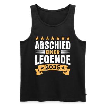 Ruhestand ABSCHIED EINER LEGENDE 2025 Lustiges - Männer Premium Bio Tank Top - Schwarz - Vorne - Michal (187cm)