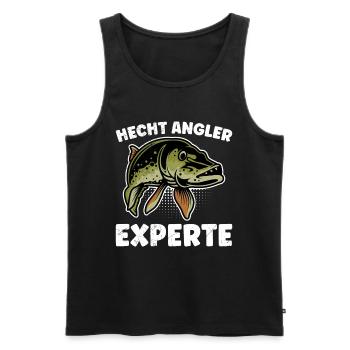 HECHT ANGLER EXPERTE Angeln Geburtstags Angler - Männer Premium Bio Tank Top - Schwarz - Vorne - Michal (187cm)