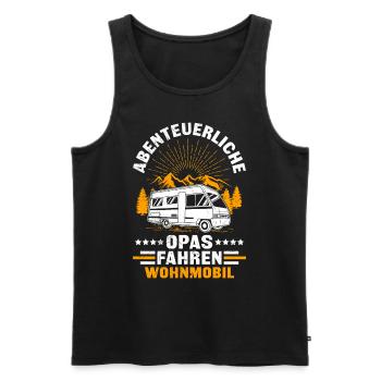 Großvater ABENTEUERLICHE OPAS FAHREN WOHNMOBIL - Männer Premium Bio Tank Top - Schwarz - Vorne - AI Model Male 178 light (178cm)