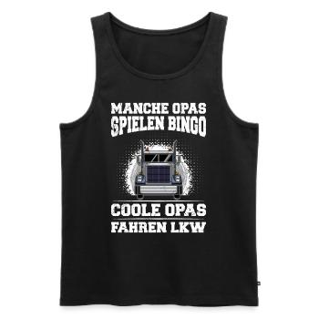 Großvater MANCHE OPAS SPIELEN BINGO COOLE OPAS - Männer Premium Bio Tank Top - Schwarz - Vorne - Michal (187cm)