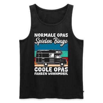 Opi NORMALE OPAS SPIELEN BINGO COOLE FAHREN - Männer Premium Bio Tank Top - Schwarz - Vorne - AI Model Male 178 light (178cm)
