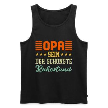 OPA SEIN DER SCHÖNSTE RUHESTAND Renteneintritt - Männer Premium Bio Tank Top - Schwarz - Vorne - Michal (187cm)