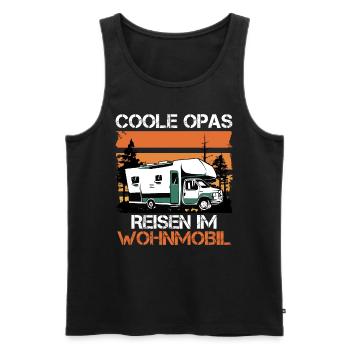 COOLE OPAS REISEN IM WOHNMOBIL Lustiges Opi - Männer Premium Bio Tank Top - Schwarz - Vorne - Michal (187cm)