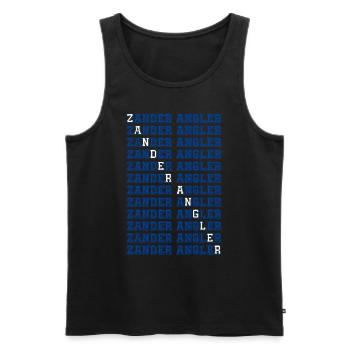 ZANDER ANGLER Lustiges Zander Angeln Donau - Männer Premium Bio Tank Top - Schwarz - Vorne - Michal (187cm)