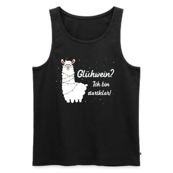 Glühwein ICH BIN STARTKLAR! Glühweinstand - Männer Premium Bio Tank Top - Schwarz - Vorne - Michal (187cm)