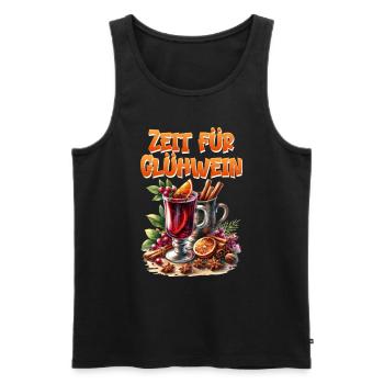 Glühweinstand ZEIT FÜR GLÜHWEIN Lustiges - Männer Premium Bio Tank Top - Schwarz - Vorne - Michal (187cm)