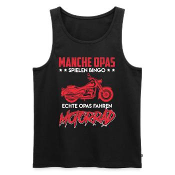 Opi MANCHE OPAS SPIELEN BINGO ECHTE OPAS FAHREN - Männer Premium Bio Tank Top - Schwarz - Vorne - AI Model Male 178 light (178cm)