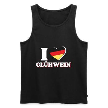Weihnachtsmarkt I LOVE GLÜHWEIN Deutschland - Männer Premium Bio Tank Top - Schwarz - Vorne - Michal (187cm)