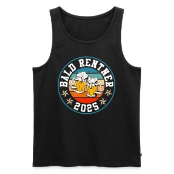 Ruhestand BALD RENTNER 2025 Rente Großeltern - Männer Premium Bio Tank Top - Schwarz - Vorne - Michal (187cm)