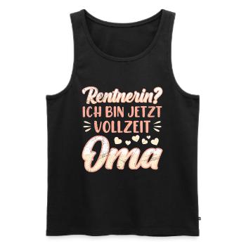 RENTNERIN? ICH BIN JETZT VOLLZEIT OMA Lustiges - Männer Premium Bio Tank Top - Schwarz - Vorne - Michal (187cm)