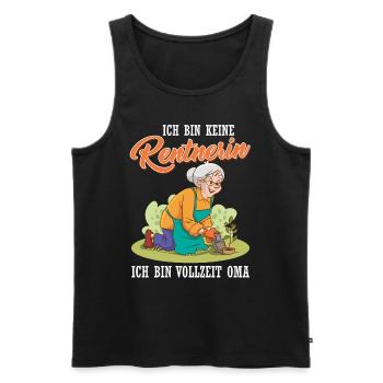Großmutter BIN KEINE RENTNERIN BIN VOLLZEIT OMA - Männer Premium Bio Tank Top - Schwarz - Vorne - Michal (187cm)