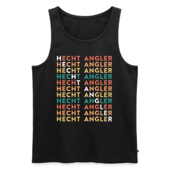 HECHT ANGLER Geburtstag Angeln Hobby Fischen - Männer Premium Bio Tank Top - Schwarz - Vorne - Michal (187cm)