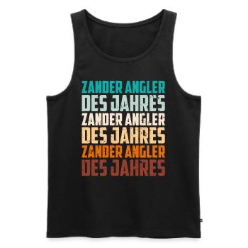 ZANDER ANGLER DES JAHRES ZANDER ANGLER DES JAHRES - Männer Premium Bio Tank Top - Schwarz - Vorne - Michal (187cm)