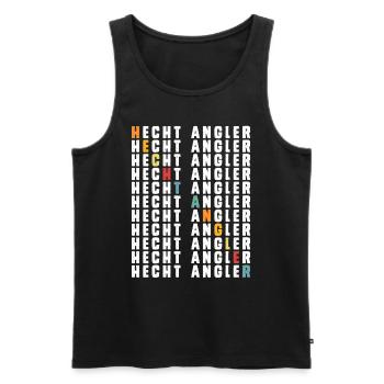 Angeln Hobby HECHT ANGLER Outfit Geburtstag - Männer Premium Bio Tank Top - Schwarz - Vorne - Michal (187cm)