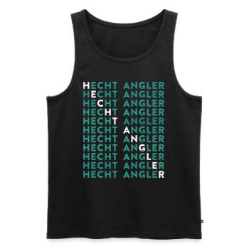 HECHT ANGLER Geburtstag Angeln Hobby Fischen - Männer Premium Bio Tank Top - Schwarz - Vorne - Michal (187cm)